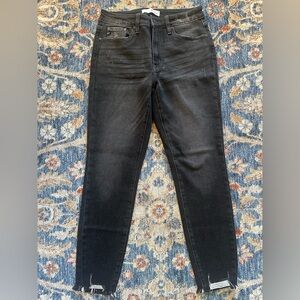 KanCan womens black denim skinny distressed jeans size 9/28